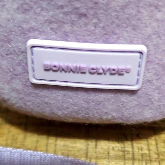 Bonnie Clyde Zip Up Small Fabric Soft Small Crossbody Bag Lavender Purple - Picture 2 of 5